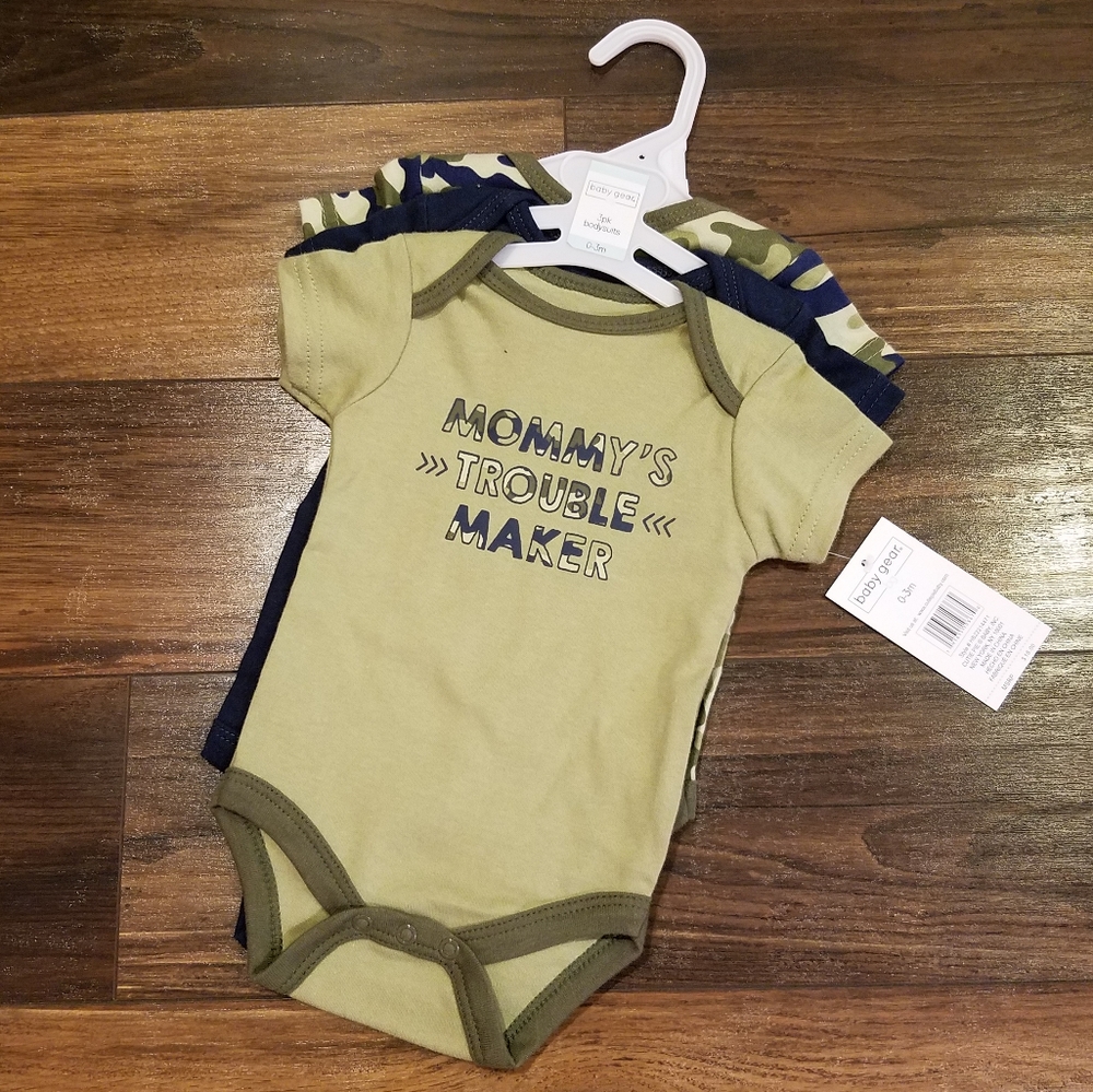 Baby Gear 0-3 Month Camo Baby Boy Onesies